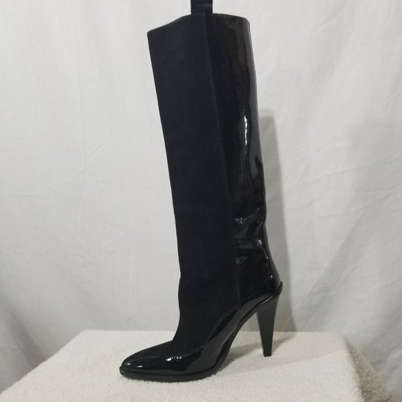 H&M Studio NWT black patent leather & suede boots - Picture 3 of 9